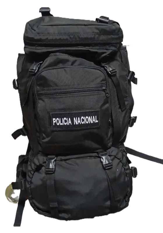 Mochila mediana negra policia nacional